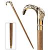 Design Toscano Gentleman's Choice: Brass Majestic Lion Solid Hardwood Walking Stick TV5236